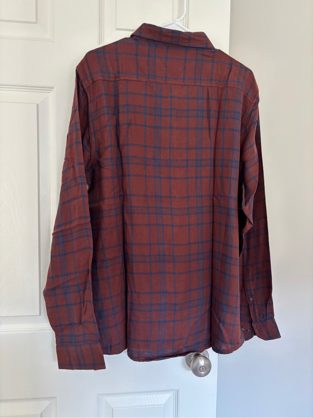 Brand New Zudio Men’s Rust Brown Plaid Button-Up Shirt XXL – Never Worn